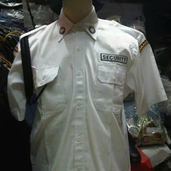 Baju Seragam Stelan PDH Satpam Security Putih