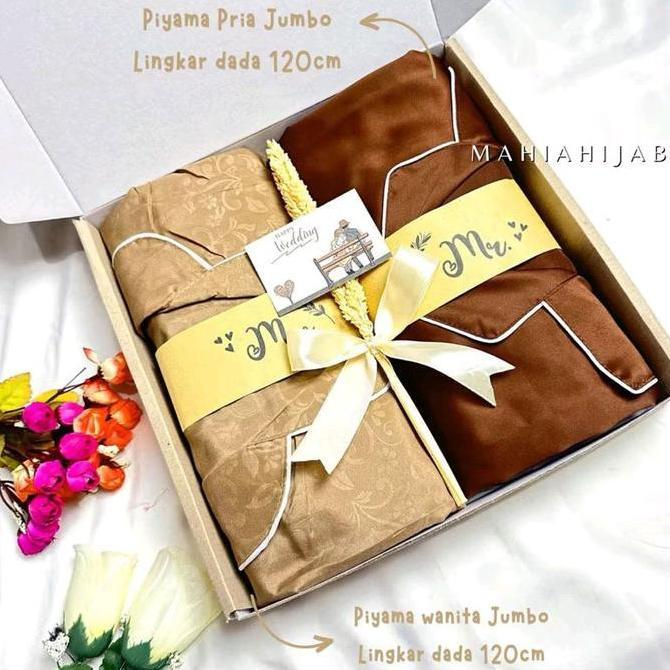 Hampers Pernikahan Piyama JUMBO / Gift Set Box Piyama Couple Pasangan / Kado Souvenir Wedding,Annive