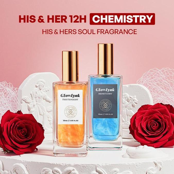 [Paket Couple] MONET'S DEW +FIRST SUNLIGHT- GlowLynk Parfum Wangi Romantis Harmoni Aroma Pasangan - 