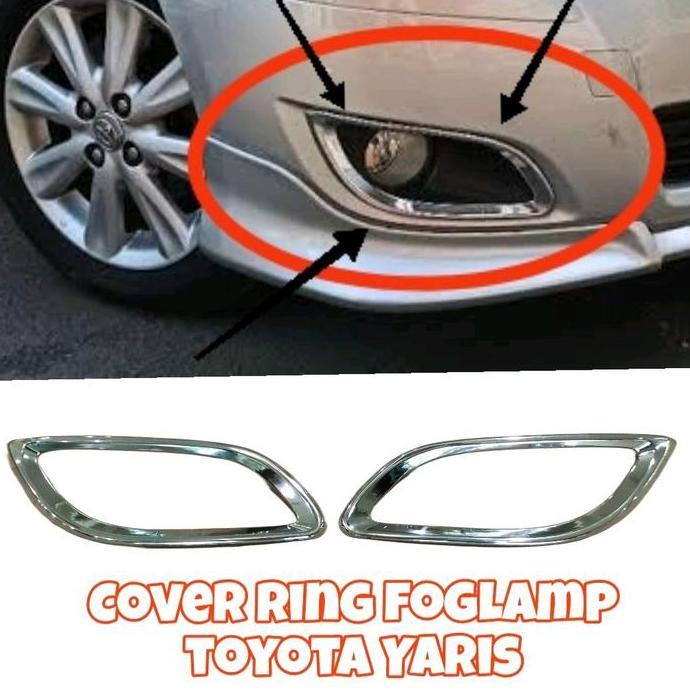 Cover ring foglamp new yaris 2012 garnish fog lamp chrome HEMAT