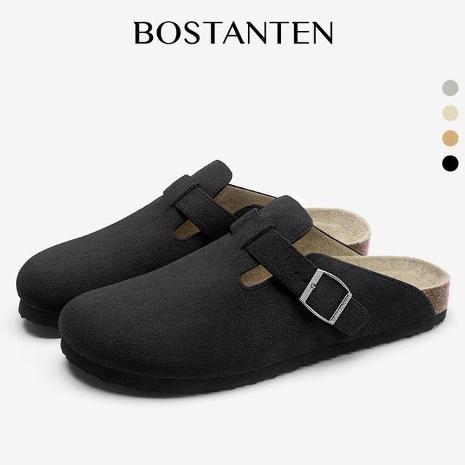 Ark Shoes Bostanten Sandal Kenstos Couple Pria Wanita Sol Serutan Kayu Anti Slip Tali Flanel Dengan 