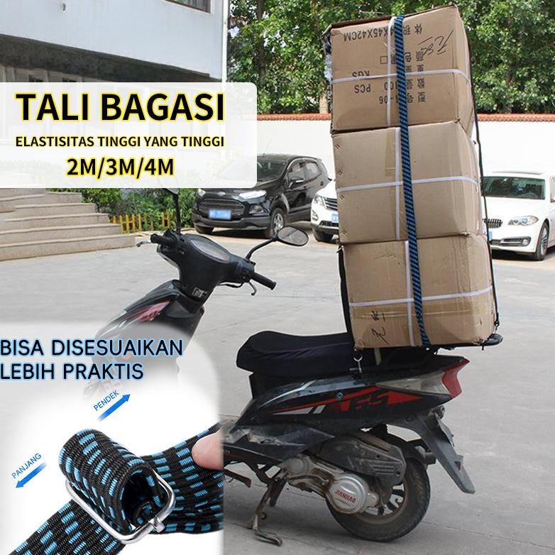 PREMIUM` DAPAT DISESUAIKAN RUBBER TALI MOTOR BARANG,TALI PENGIKAT BARANG MOTOR, TALI BAGASI MOTOR,TA