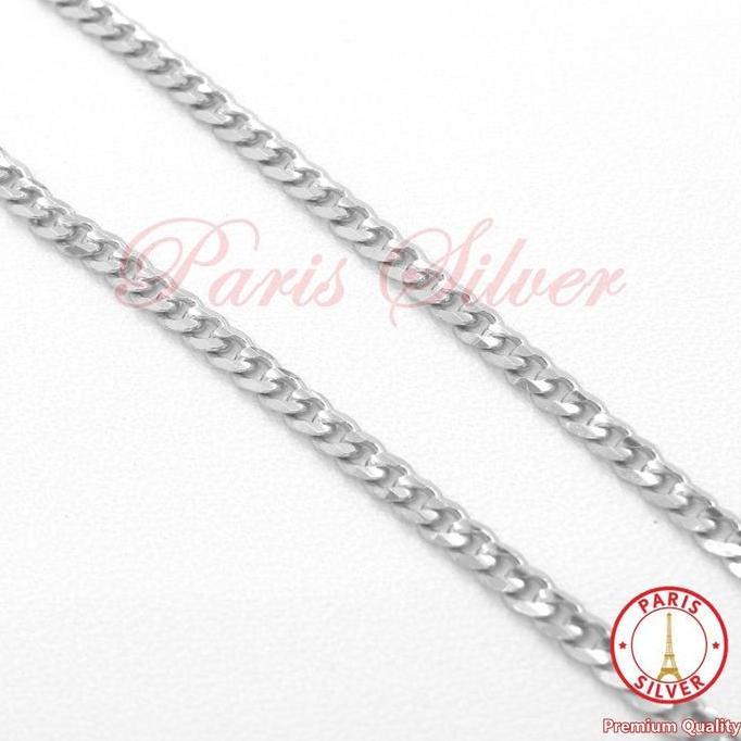 Cod,Bisa- Kalung Perak Pria Asli Model Sisik Naga Silver 925 Lapis Emas Putih Panjang Rantai Untuk C