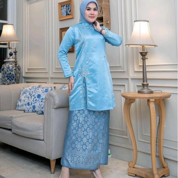Busananew- Verona Set(+Free Hijab) // Setelan Kebaya Satin Payet Terbaru // Setelan Kondangan Terbar