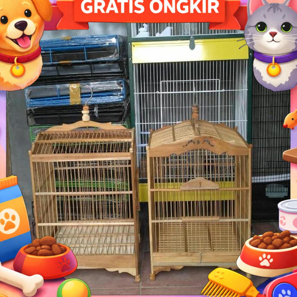 Kandang Burung Kotak Mentahan Berlina P 36 Cm X L 36 Cm X T 48 Cm