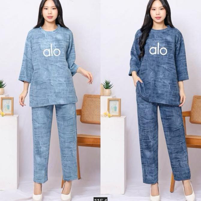 Sendtoday- Setelan Wanita Jumbo Babyterry 1154 Premium