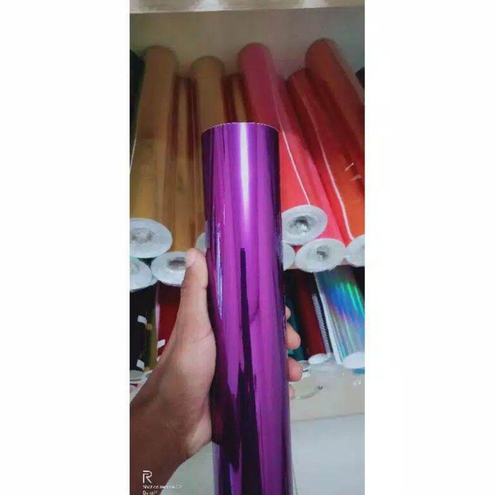 DISKON` Sticker Skotlet Motor Warna Ungu Purple Candy Metalic Sticker Ungu Metalik Candy