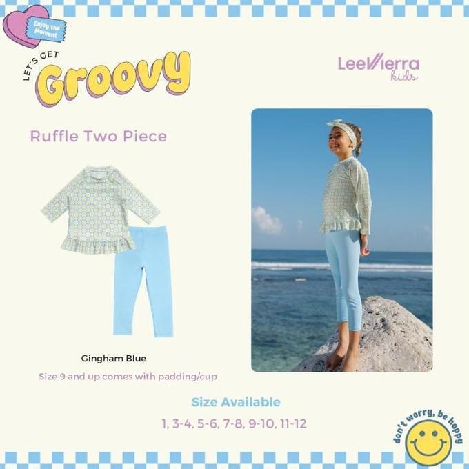 Let's Get Groovy Girls Ruffles Two Piece, Baju Renang Anak
