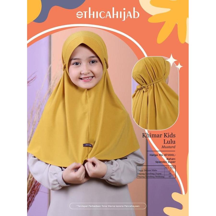 Cod Hijab Anak Khimar Kids Lulu by Ethica Hijab New Arrival Best Seller (TERBAIK) (TERBARU) (TERMURA