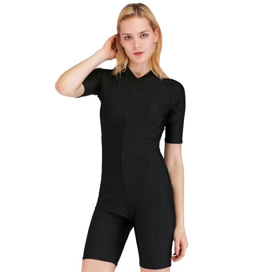 baju renang wanita dewasa lengan pendek rashguard baju diving swimsuit
