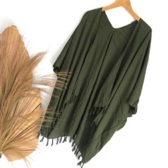 Tahan Lama Outer / Kardigan Polos Wanita Oversize Rayon Halus Lembut - Outer, Atasan