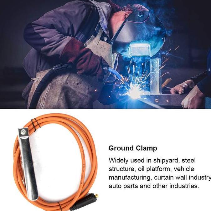 Weldeflow- Jld Set Kabel Las Dengan Dudukan Elektroda Aluminium Berlapis Tembaga Dan Konektor Dorong