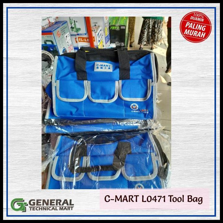 TERMURAH C-MART L0471 TOOL BAG 14 INCH - TAS KERJA ALAT PERKAKAS CMART 
