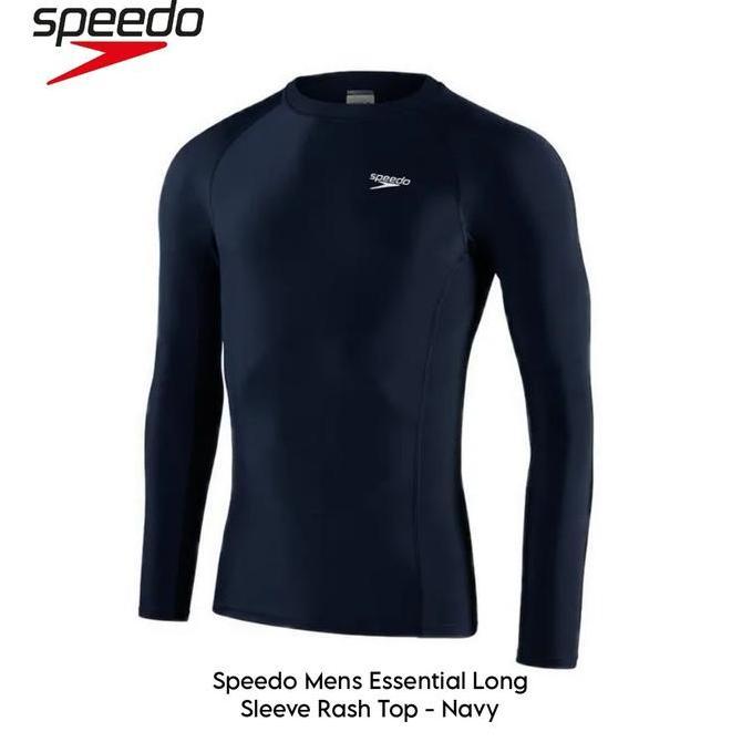 Baju Renang Pria Dewasa Speedo - Long Sleeve Rash Top - Navy