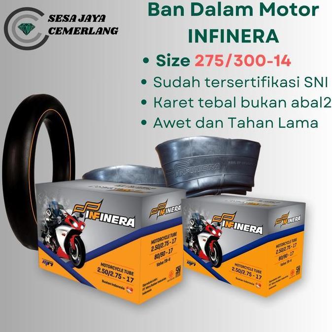 Ready 275/300-14 Ban dalam motor Infinera ukuran 275/300-14 Honda Beat, Vario 125, Yamaha Lexy Yamah