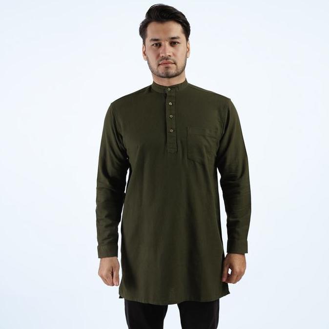 LARUSSO x RIZKY RIDHO - Koko Kurta Organic Cotton Changi - Army (TERBAIK) (TERBARU) (TERMURAH)