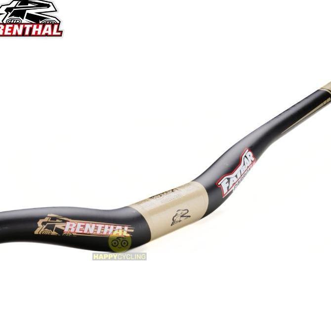 Ready Handlebar Stang Sepeda MTB Renthal Fatbar Carbon Clamp 35mm 800mm x 30 Rise Happy Cycling