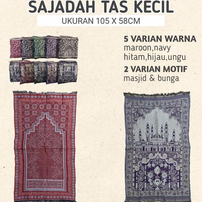 DISKON SAJADAH TAS KECIL / SAJADAH TAS MURAH / SAJADAH TRAVEL