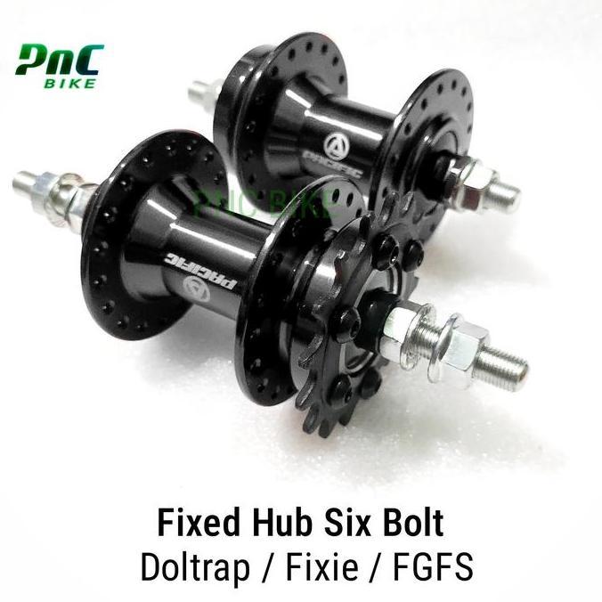 Thebest- Hub Fixie Doltrap Sepeda Fixed Gear Free Style tipe Six Bolt