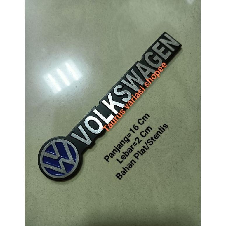 Emblem Stiker Sticker Tempelan Logo mobil VW VOLKSWAGEN Bahan Plat/ Besi kodok