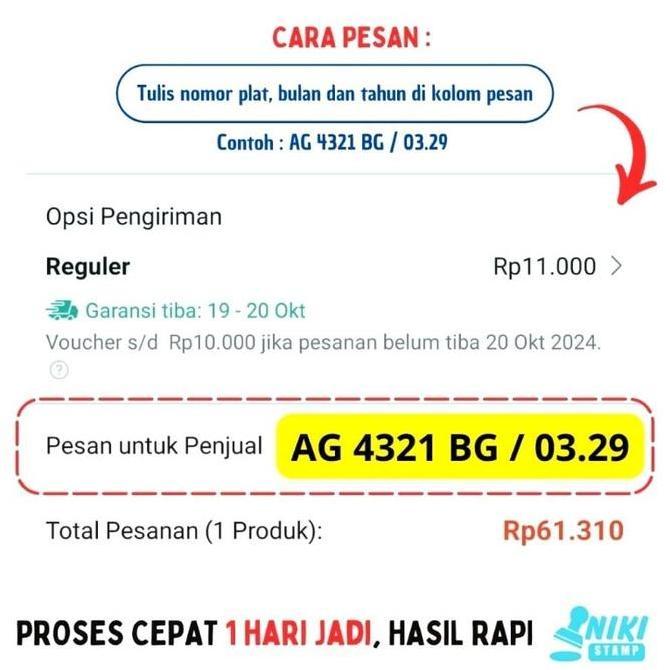 FONT BARU Cetak Plat Mobil JDM Custom