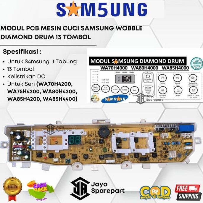 Jaya- Modul Pcb Mesin Cuci S4Msun9 Wobble Wa70H4200 Wa75H4200 Wa80H4200 Wa70H4000Sg/Se Wa85H4400Ss W