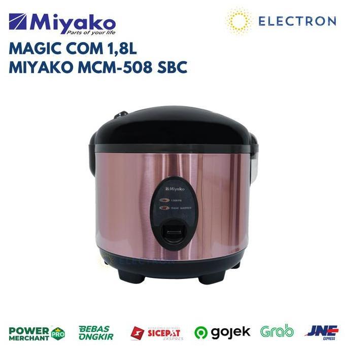 Jaya- Miyako Magic Com Mcm-508Sbc Rice Cooker 3 In 1 Stainless Steel 1.8L - Penghangat