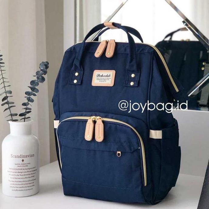 Diaper Bag Tas Bayi Ransel Dokoclub Polos NAVY STARBABYSHOP