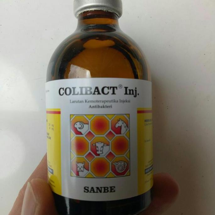 Sanbe Colibact Inj 50 ml - Antibiotik Injeksi Hewan dengan Sulfadiazin & Trimethopim Larutan Kemoter