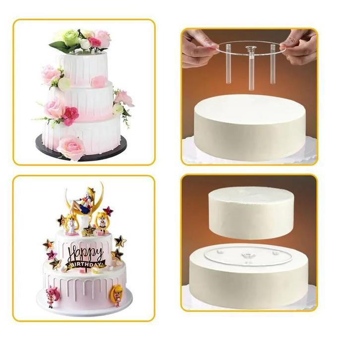 CAKE TIER STACKING ALAS KUE TINGKAT ANEKA SIZE TUSUKAN KUE TINGKAT