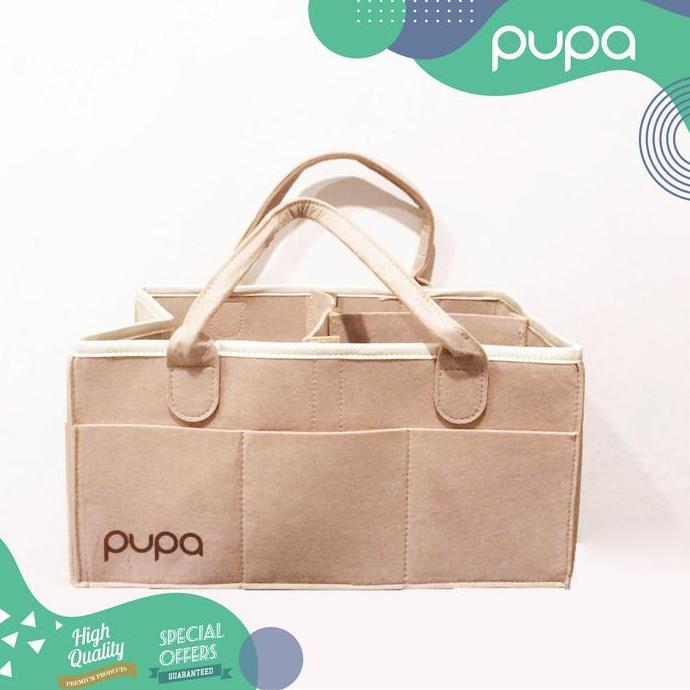 CADDY BAG BAYI + TUTUP / FELT DIAPER CADDY BAG / TAS BAYI BABY PENUTUP