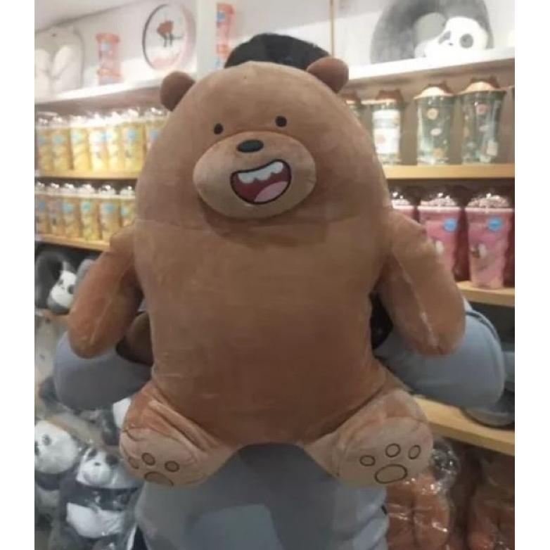 Disc Miniso Boneka We Bare Bears 46Cm Boneka Ice Bear Boneka Panda Jumbo Boneka Grizzly