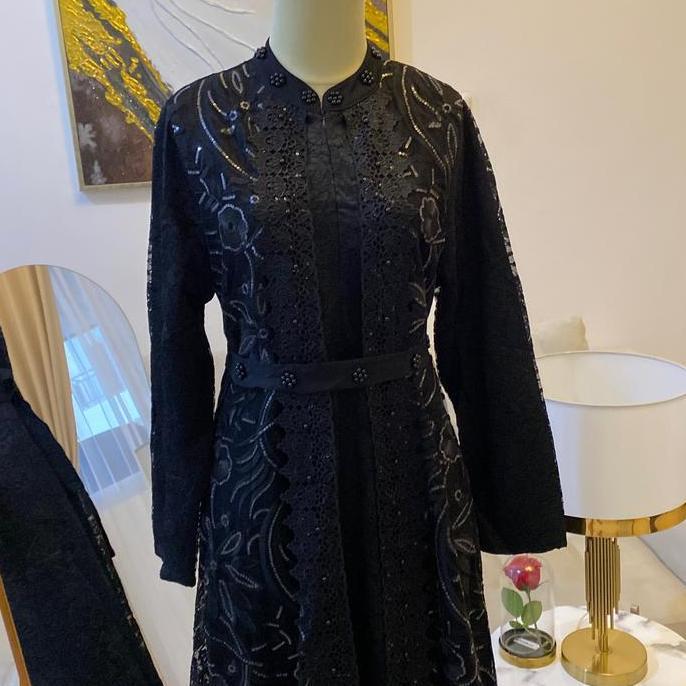 Promo Gamis Casandra T019 Spesial Hitam  Muslim Wanita Dress Syari Lebaran Maxi Remaja Dewasa Pesta 