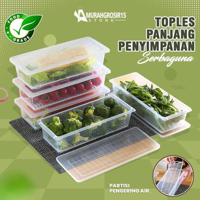 Food Container Tempat Ikan Sayur Buah Box Makanan Plastik Toples  Penyimpanan Makanan Serbaguna