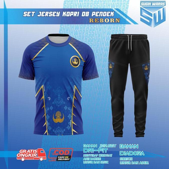 SUGIH WARAS 1 SET JERSEY OBLONG KORPRI REBORND PENDEK TRAINING OLAHRAGA Baju Pria Setelan Sport (TER