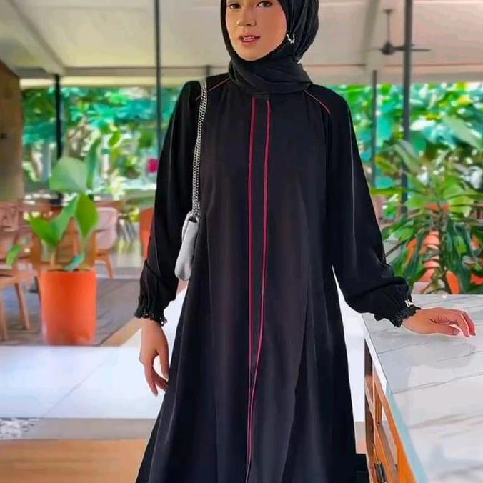 Murah Gamis Darby/Dnl Ruxury Khusus Itam Lis Bahan Jetblack Original Premium