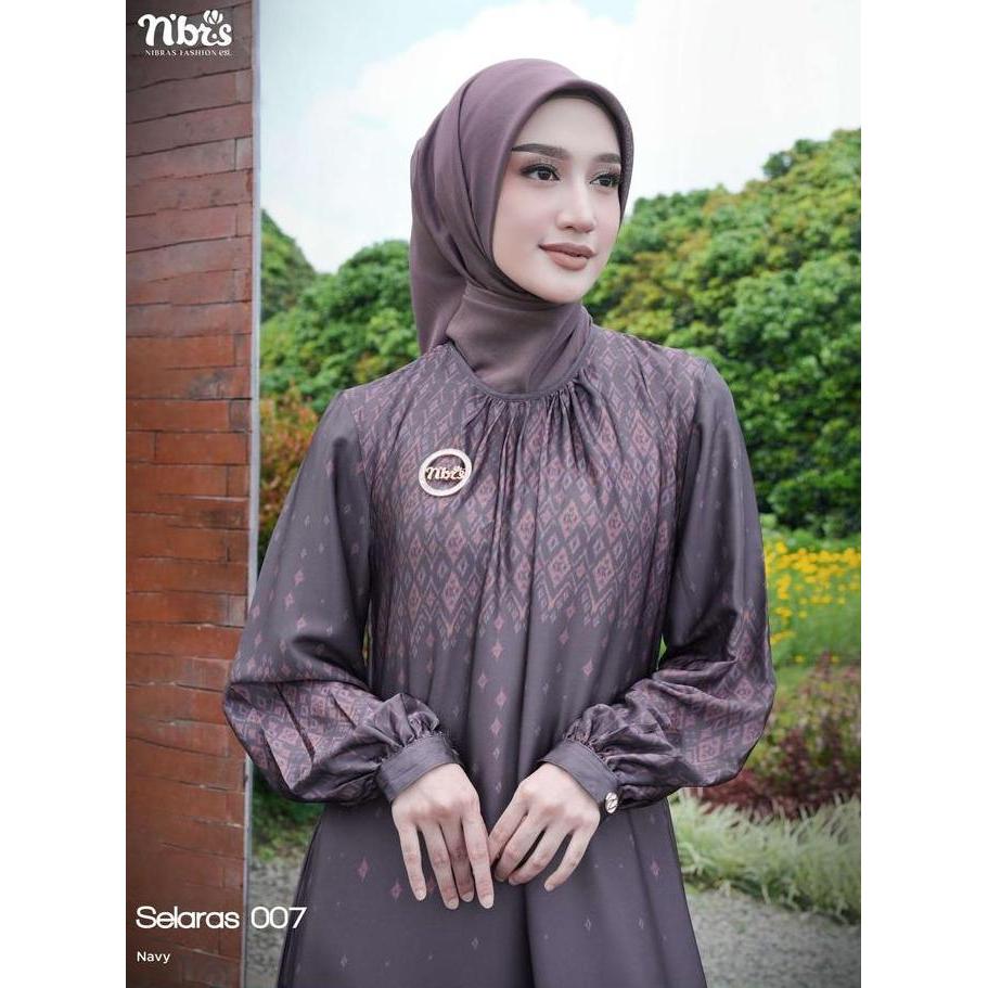 Murah Nibras - Selaras 007 - Gamis Simple - Gamis Dewasa Elegan