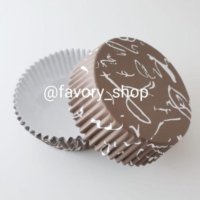 Thebest- Round Cup Cake Case / Cake Case Bulat / Cup Roti Laminasi Motif