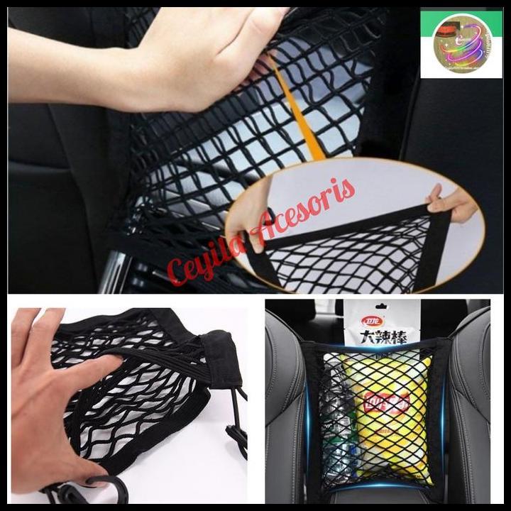 TERBARU JARING NET ORGANIZER SAMPING JOK DEPAN/BELAKANG MOBIL HONDA JAZZ 