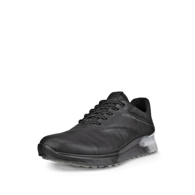 Sepatu Golf Ecco S Three Black Concrette Original