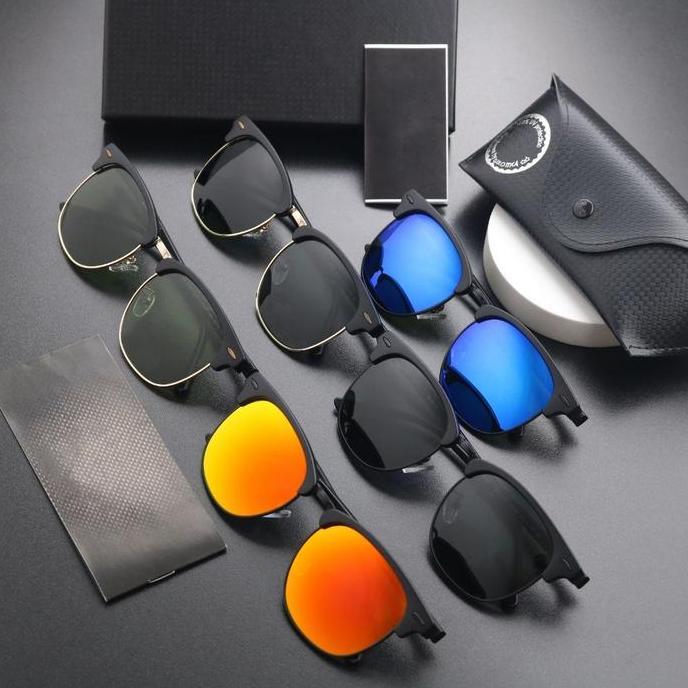 DISKON FREE DOMPET&LAP-COD3016KACAMATA HITAM MATAHARI ORIGINAL FASHION PRIA, LENSA KACA ASLI KACAMAT