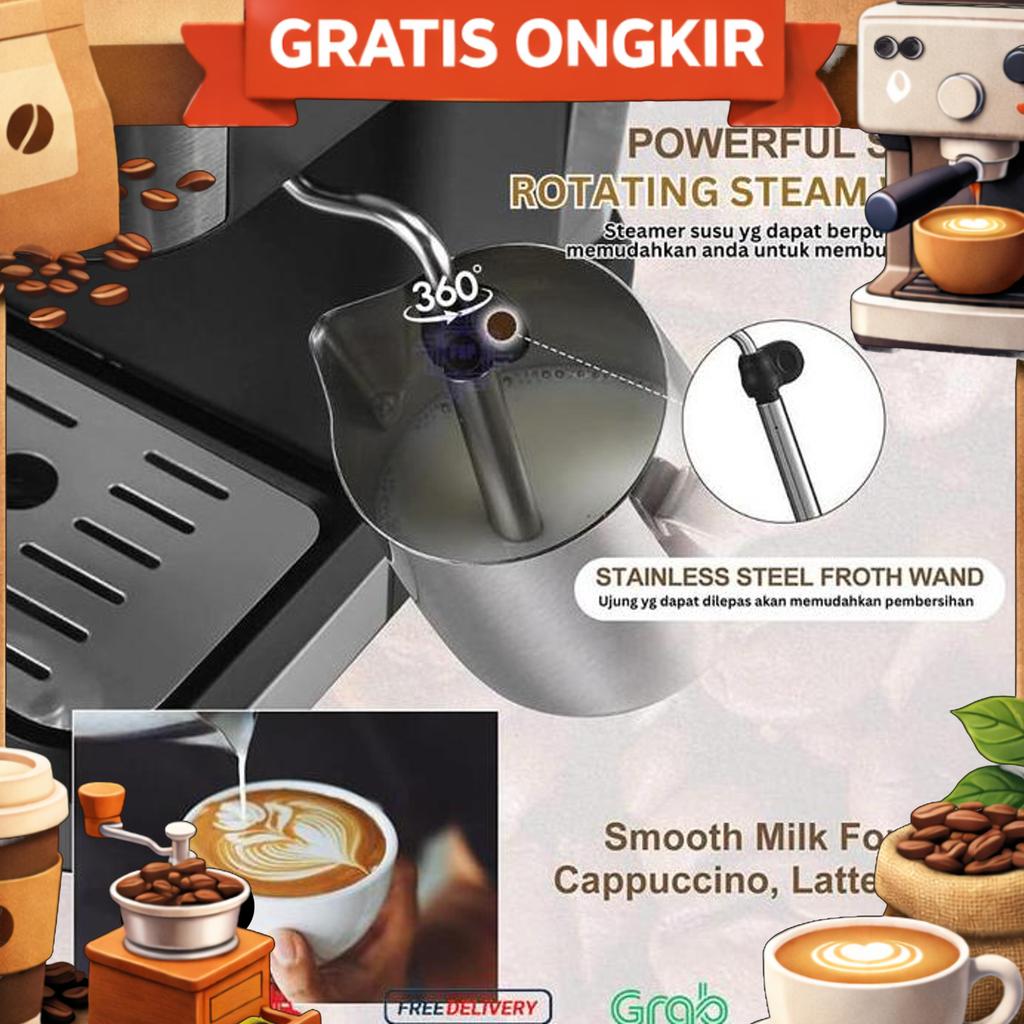 Mesin Kopi Espresso 20 Bar - Espresso Coffee Machine Aeomik Cm-3010