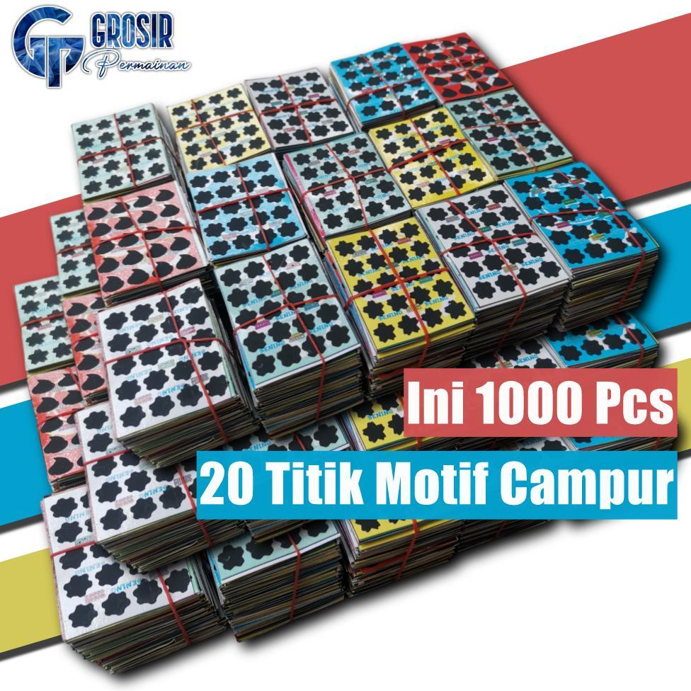 1000 Pcs Kupon Gosok Gosok Bom 20 Titik Mainan Gosokan Tengkorak Viral