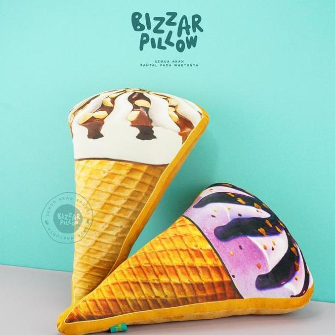 Promo Bizzarpillow Bantal Sofa Es Krim Cone Kain Yelvo Size M | Hadiah Bz139 Cod