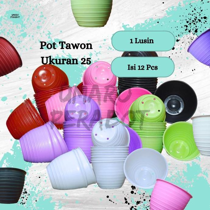 GROSIR 1 Lusin Pot Tawon 25 / Pot Tanaman / Pot Bunga / Pot Plastik / Umaro Perabot