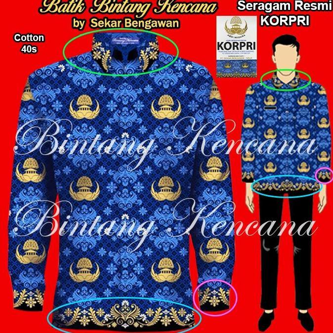 Seragam Korpri Kemeja Bintang Kencana Cotton 40s by Sekar Bengawan - Pria