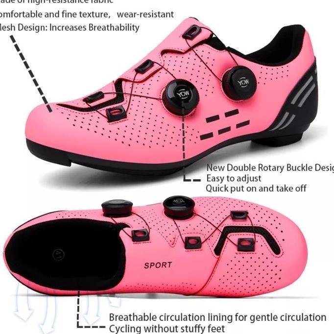 Murah Sport Sepatu Sepeda Non Cleat 2 BOA Bicycle Shoes Sepatu Sepeda Gowes Non COD
