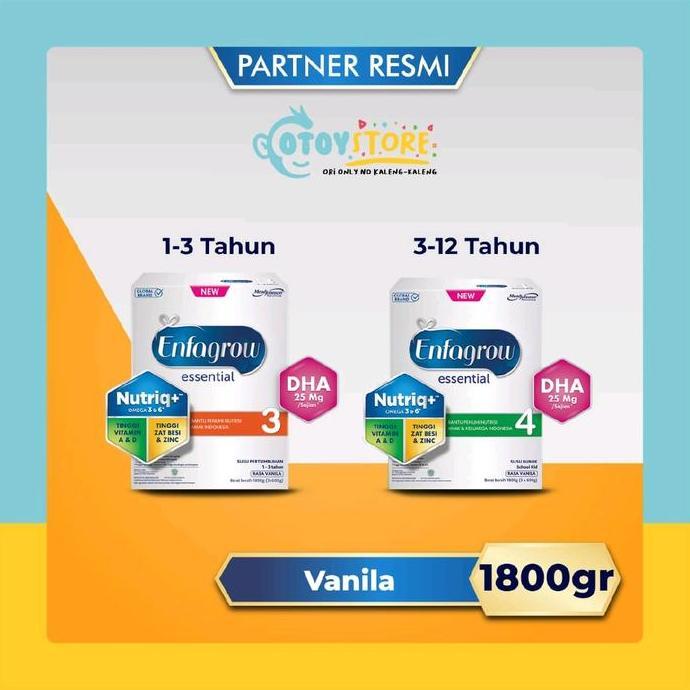 Bybyxt- Enfagrow Essential 3 4 Vanila 1800 Gram