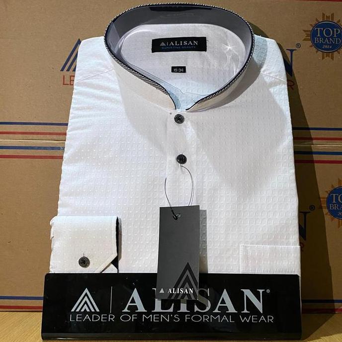 Kemeja Alisan Koko Sanghai Lengan Panjang Pria