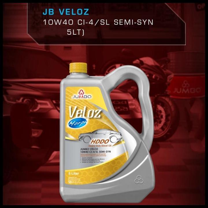 DISKON OLI JUMBO VELOZ DIESEL HDDO 10W40/10W-40 API CI4/SL SEMI SYN (5L/5 L)